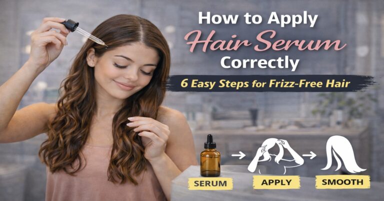 how to apply hair serum correctly step by step for frizz free hair