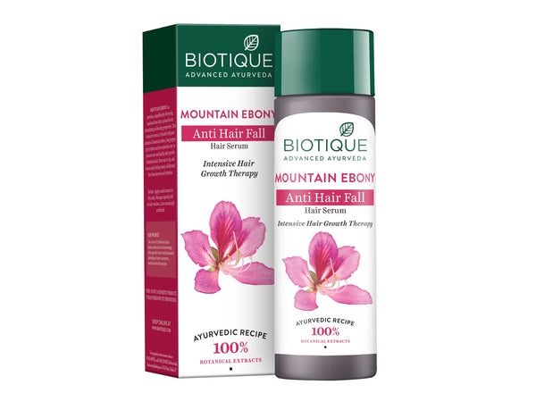 Biotique Bio Mountain Ebony Hair Serum for hair growth and natural care in India