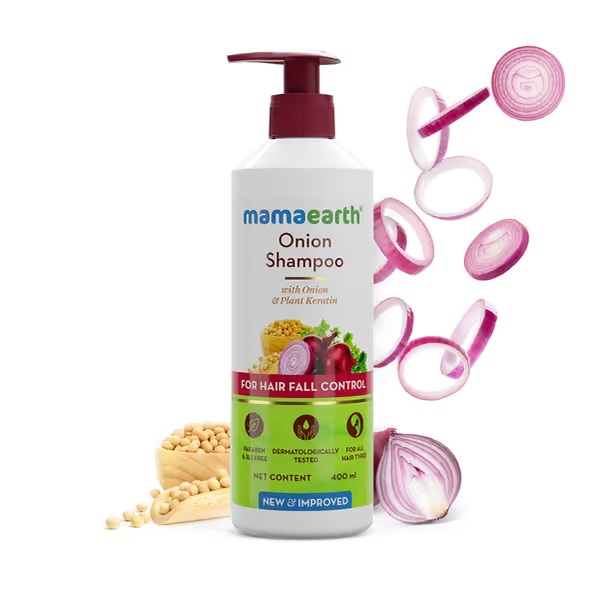 Mamaearth onion shampoo for hair fall control